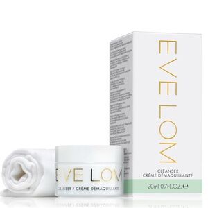 💥NEW💥 EVE LOM CLEANSER TRVL SIZE 20ML + 1/2 MUSLIN CLEANSING CLOTH NWT in Orig…